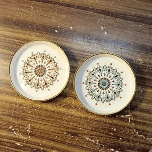 Royal Worcester hand painted bone China coasters
